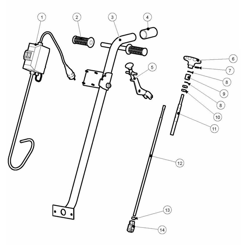 BMP 215 Handle Complete Assembly Parts by Husqvarna