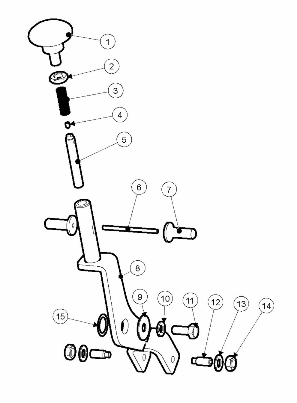 BMP 215 Petrol Lifting Handle Assembly Parts by Husqvarna
