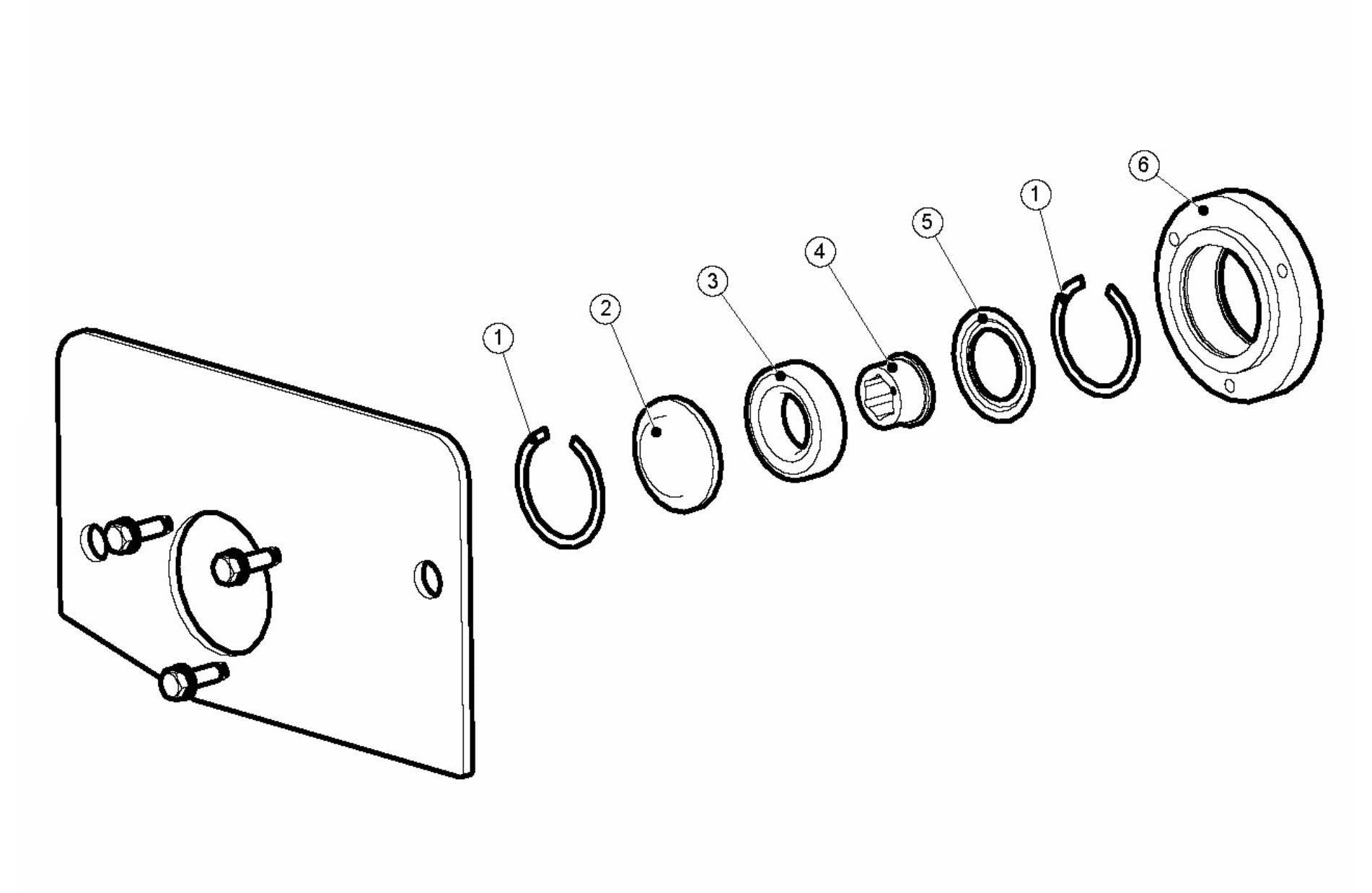 BMP 215 Petrol Bearing Unit, RH Assembly Parts