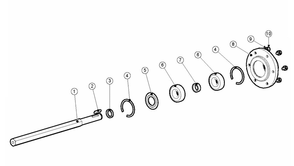 BMP 215 Petrol Bearing Unit, LH Assembly Parts by Husqvarna