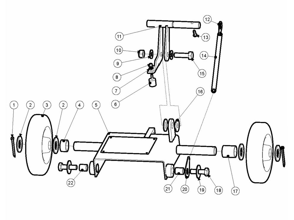 BMP 215 Petrol Wheel Bracket Assembly Parts by Husqvarna