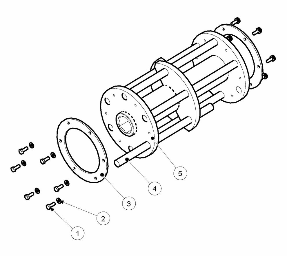 BMP 265 Petrol Drum Assembly Parts by Husqvarna