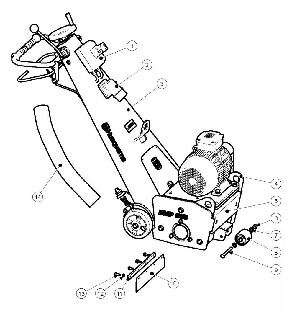 BMP 265 Petrol Chassis Assembly Parts by Husqvarna