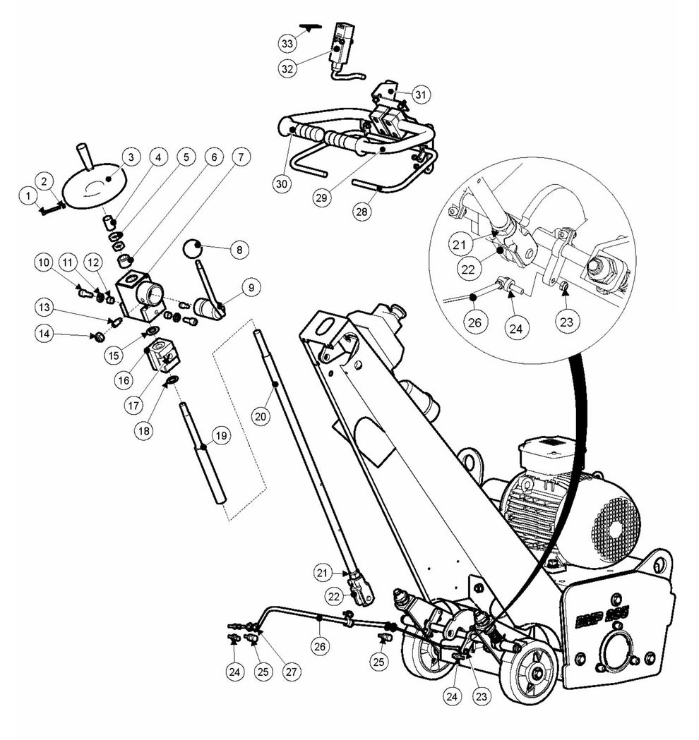 BMP 265 Lifting Device Assembly Parts by Husqvarna