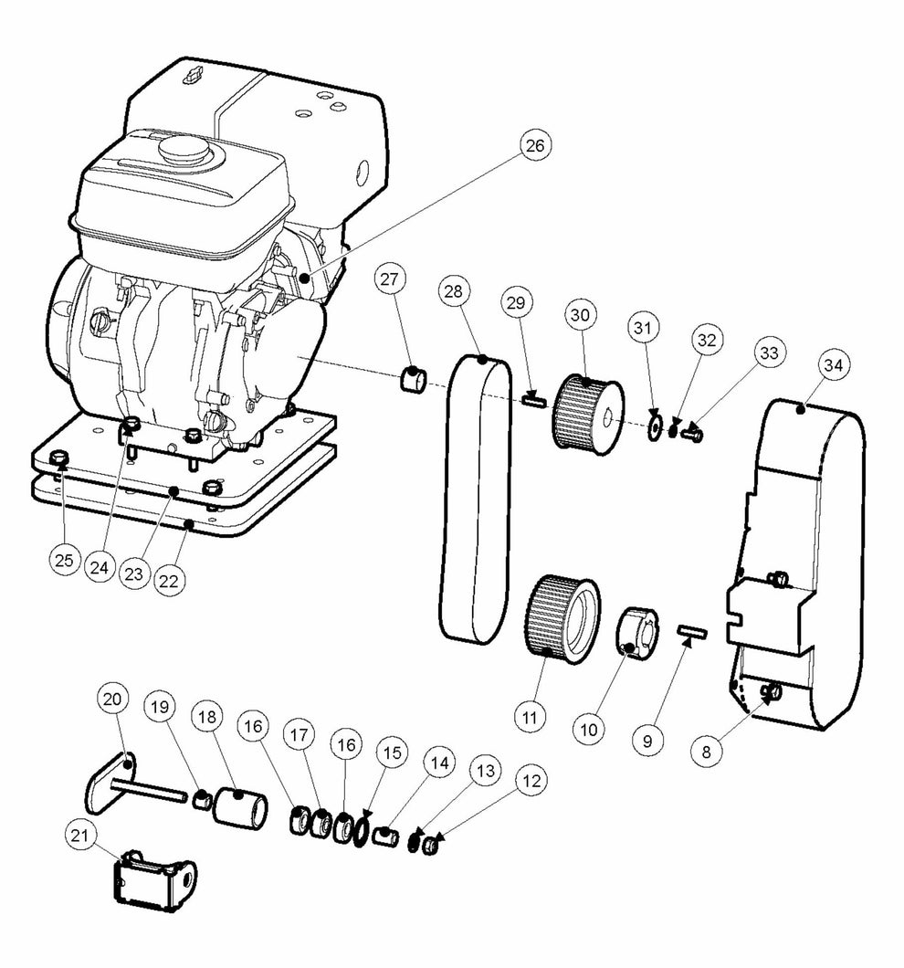 BMP 265 P-Drive Assembly Parts by Husqvarna