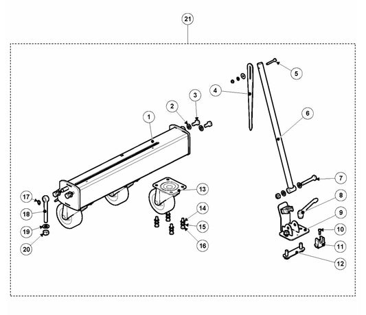 BMP 335 Front Wheel Assembly Parts