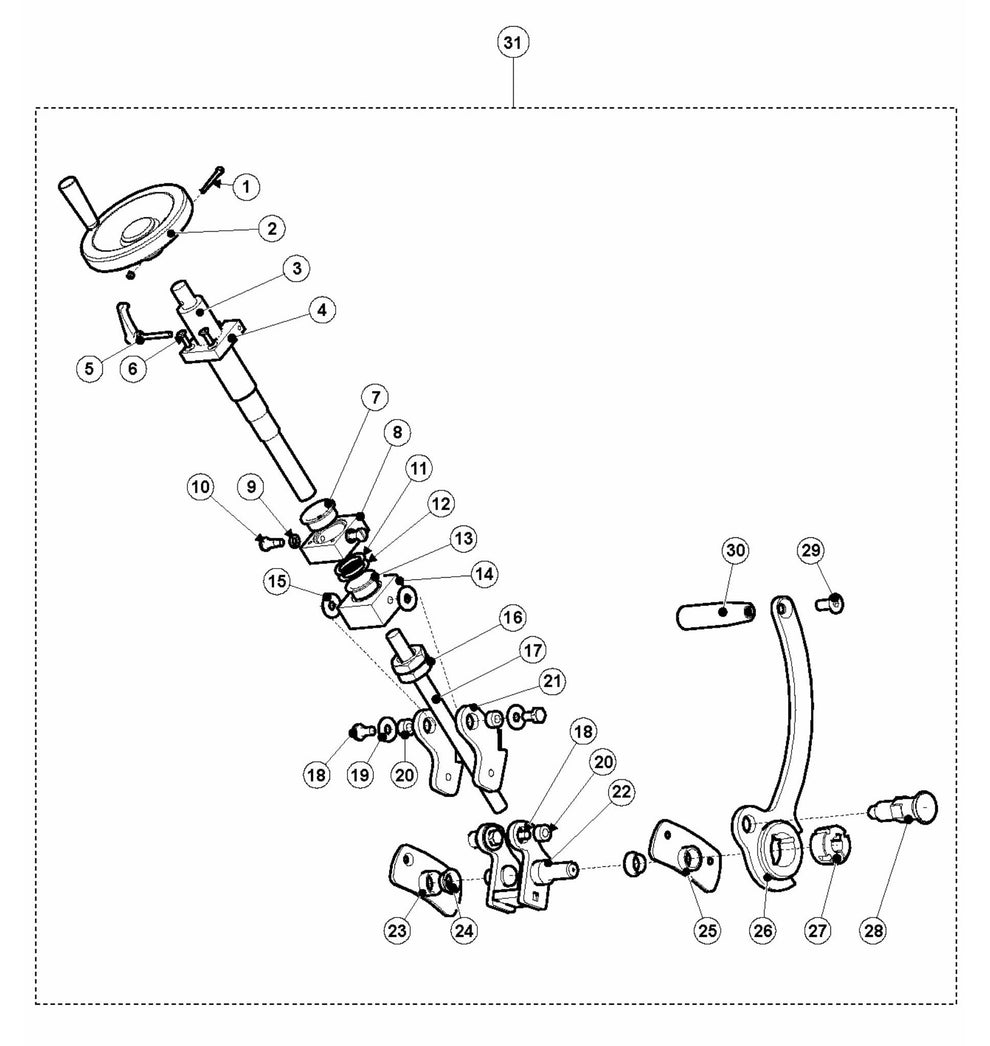 BMP 335 Height Adjustment Assembly Parts by Husqvarna