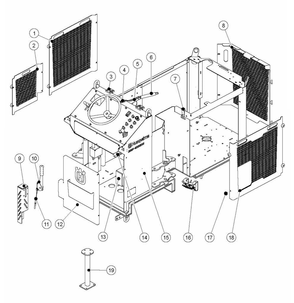 BMP 4000RC Frame Assembly Parts by Husqvarna