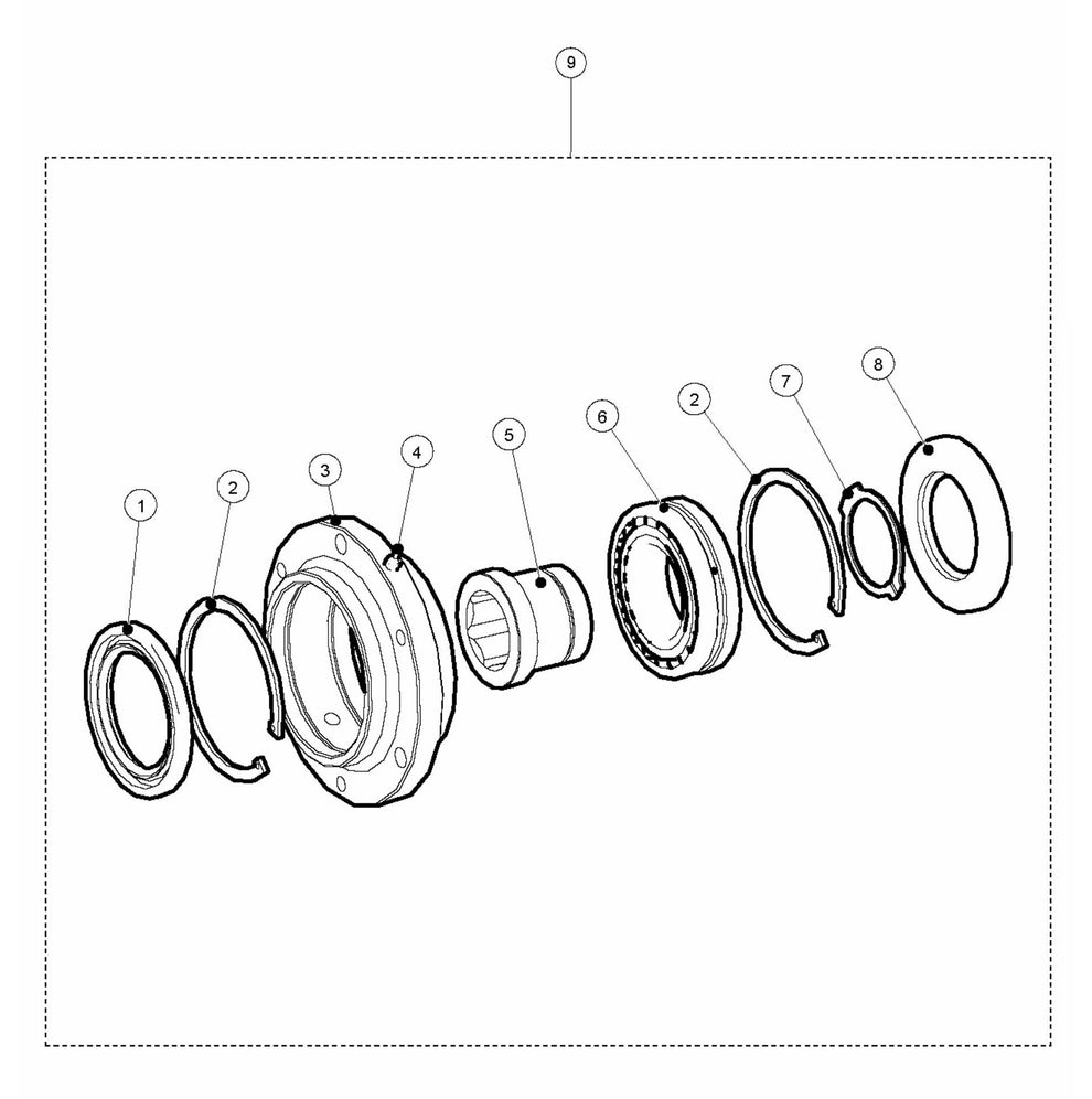BMP 4000RC RH Bearing House Complete Assembly Parts by Husqvarna