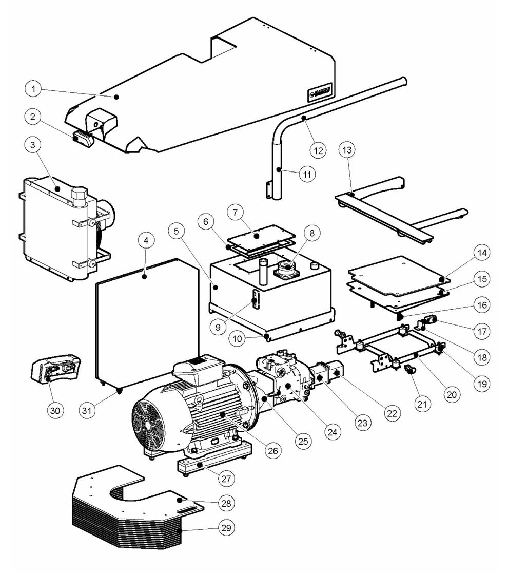 BMP 4000RC General and Electric Assembly Parts by Husqvarna