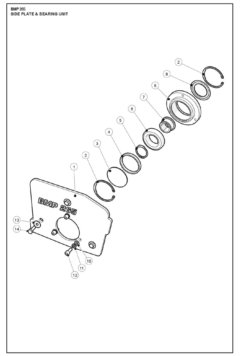 Side Plate And Bearing Unit Parts For 265 Petrol By Husqvarna