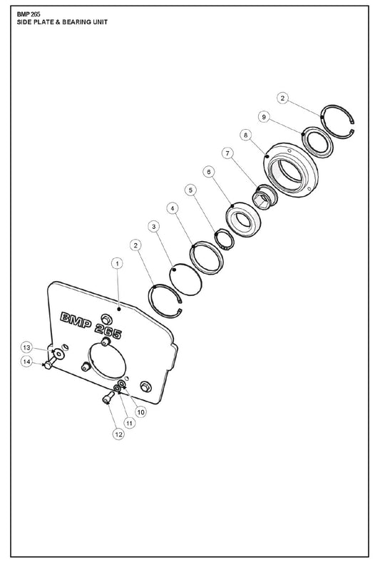 Side Plate And Bearing Unit Parts For 265 Petrol By Husqvarna