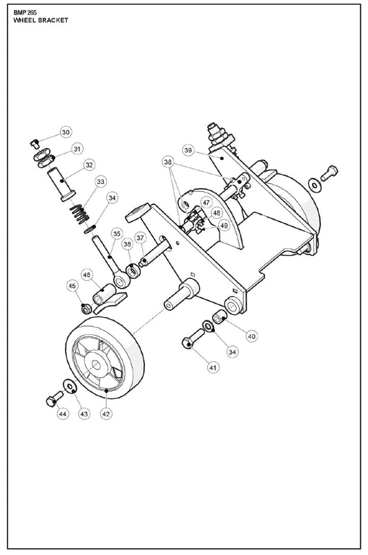 Wheel Bracket Parts For 265 Petrol By Husqvarna