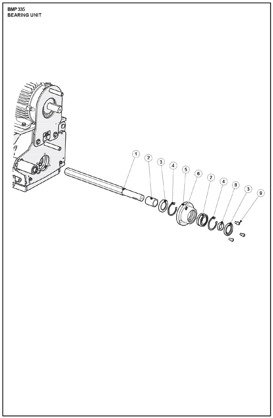 Bearing Unit Parts For BMP 335 By Husqvarna