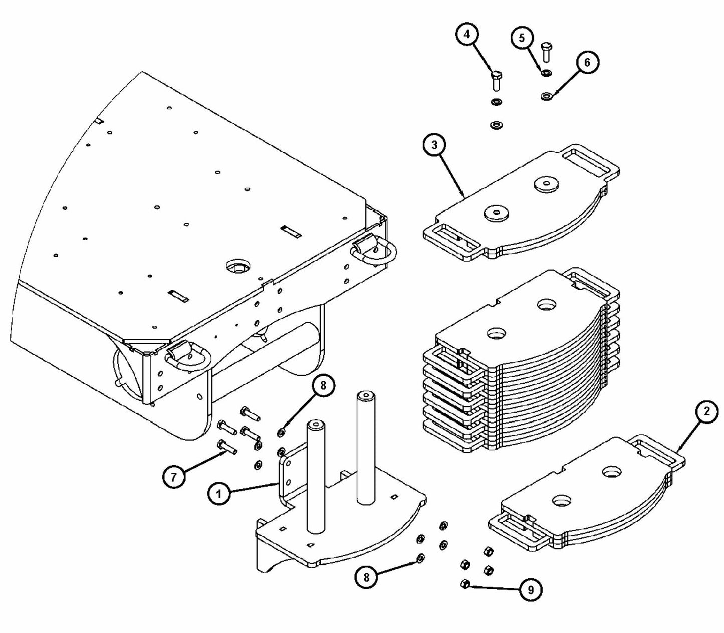 BMS 280P Weight Kit Assembly Parts By Husqvarna