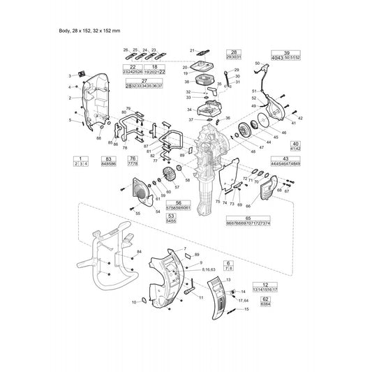 Red Hawk Petrol Breakers Body Parts By Chicago Pneumatics