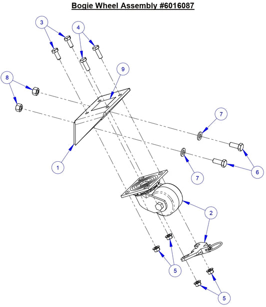 CC9074DK Bogie Wheel Assembly Parts
