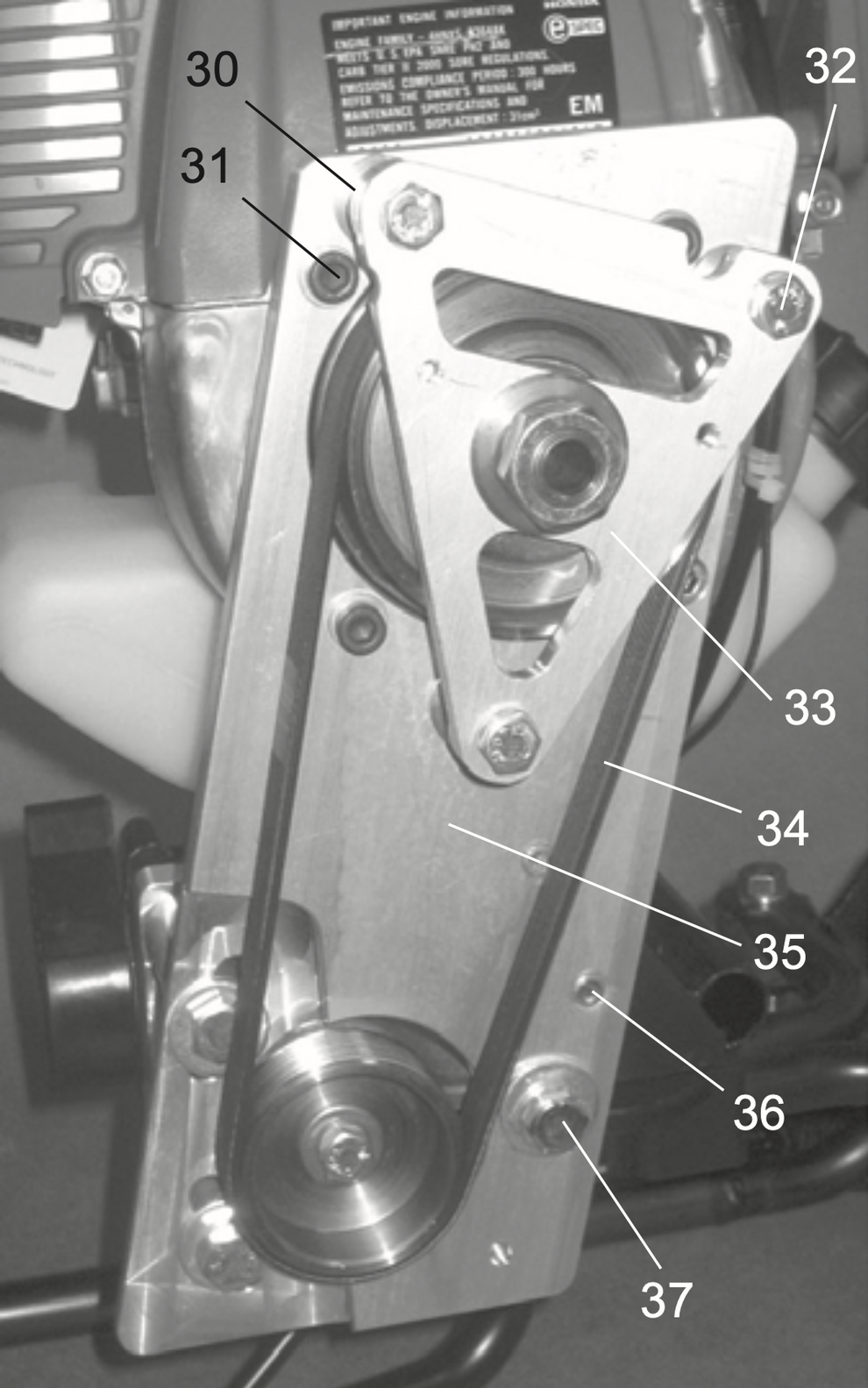 BP-35 Pulley Belt and Bracket Assembly