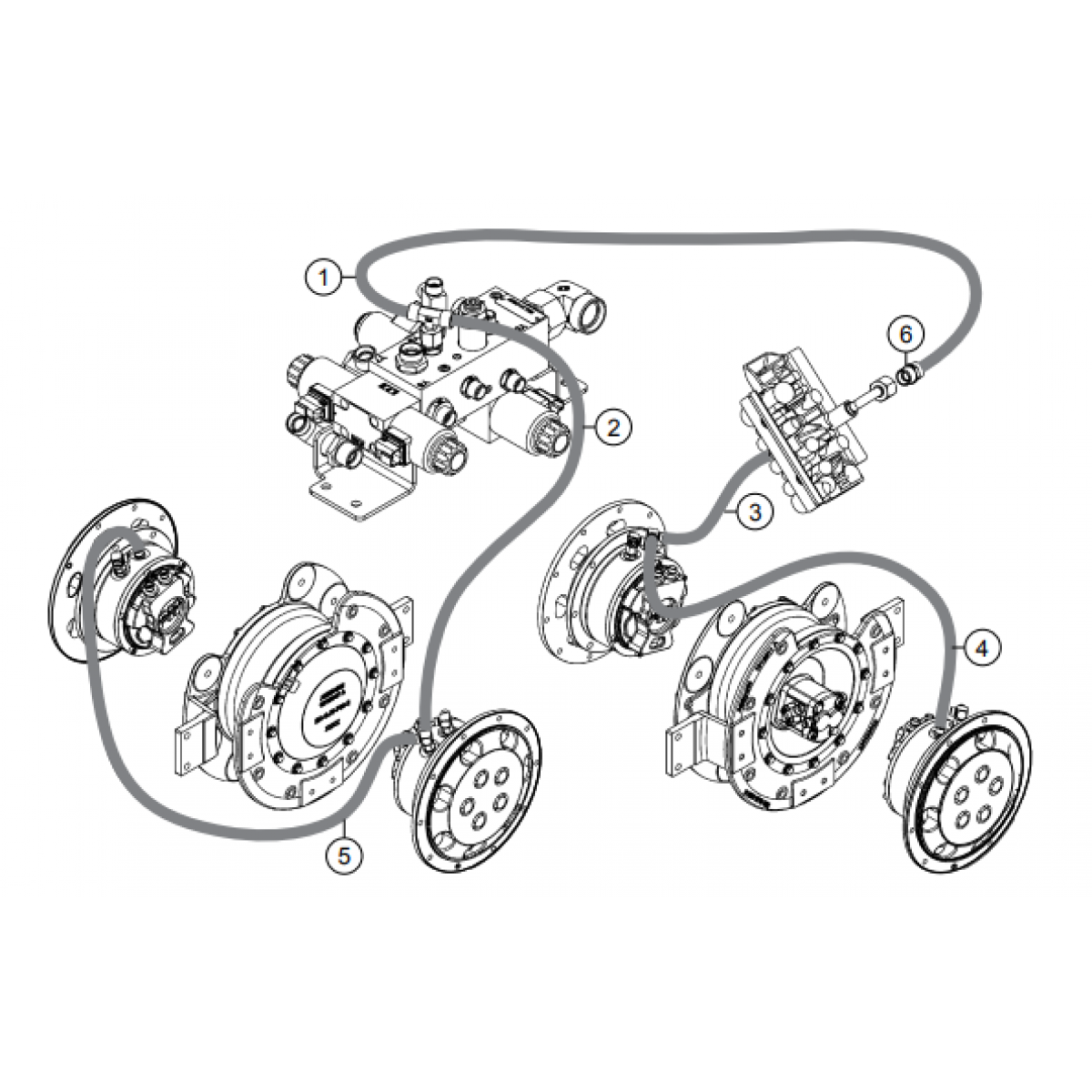 AAAA RX1575- Brake Hoses Assembly Parts By Multiquip