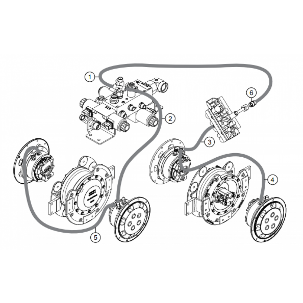 AAAA RX1575- Brake Hoses Assembly Parts By Multiquip