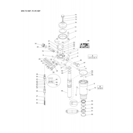 BRK 70 HBP, 70 VR HBP Assembly Parts By Chicago Pneumatics