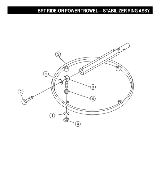 BRT Ride-On Power Trowel-Stabilizer Ring Assembly