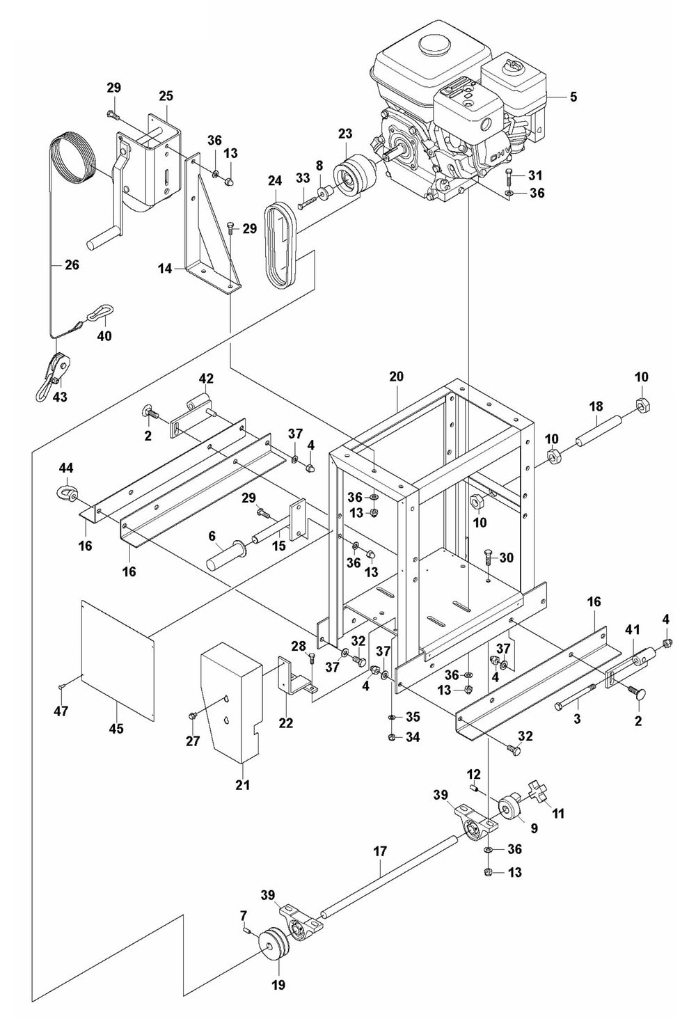 BT 90 Drive Unit Petrol Assembly Parts