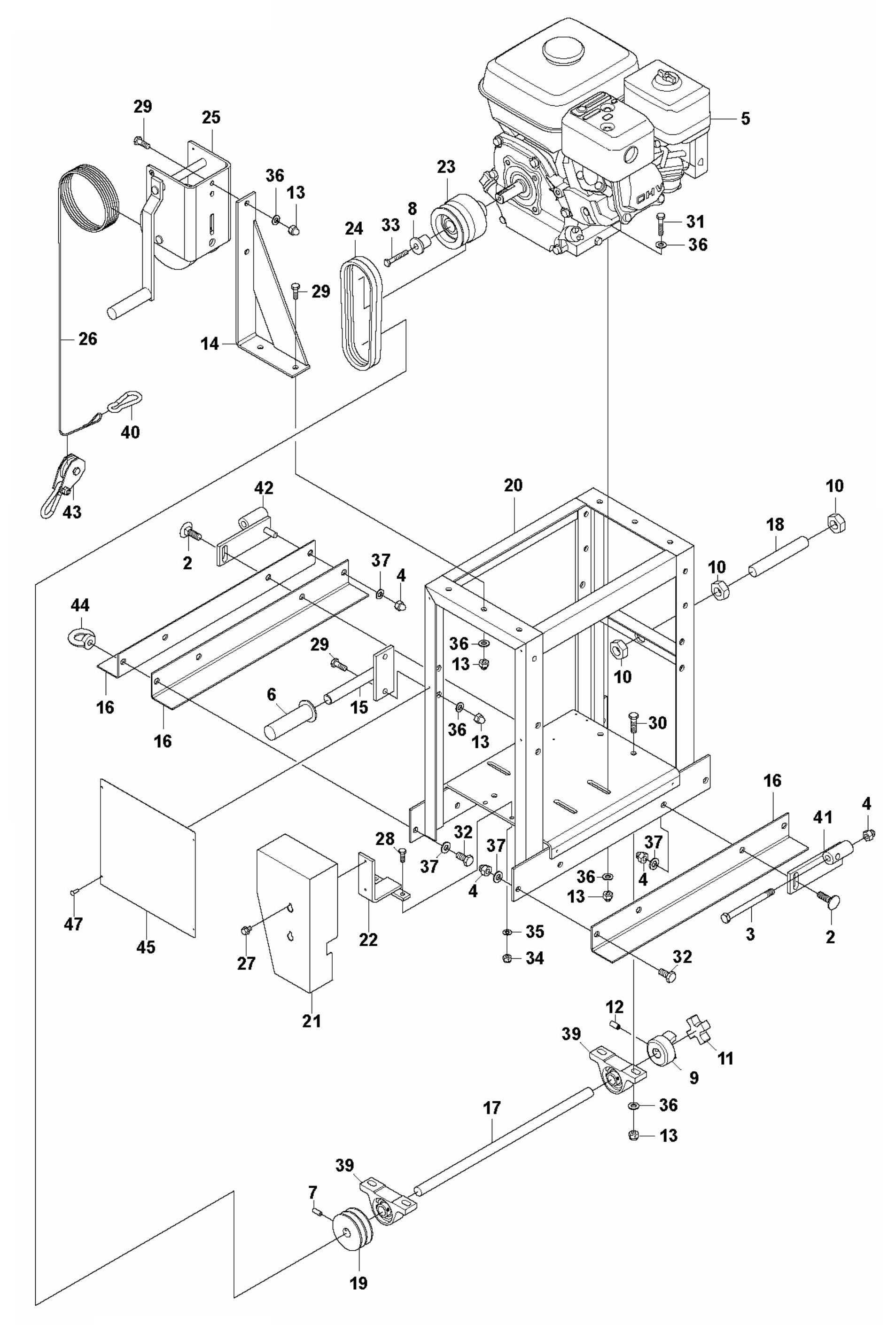 BT 90 Pneumatic Drive Unit-Petrol Assembly Parts