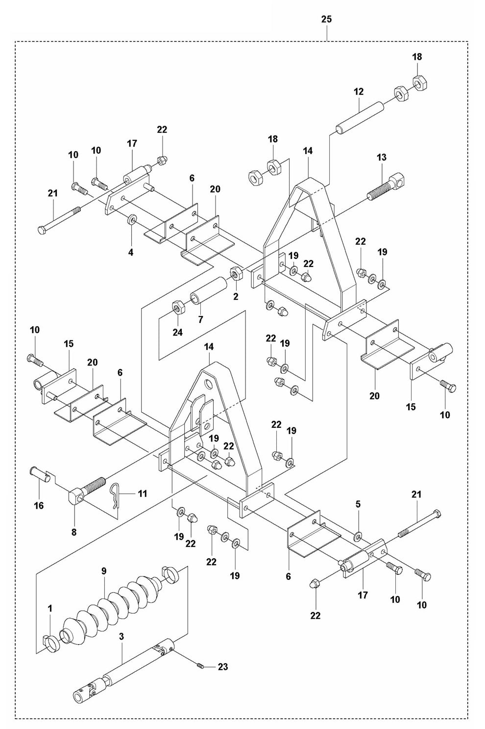 BT 90 Crown Invert Bracket Electric/Petrol Assembly Parts