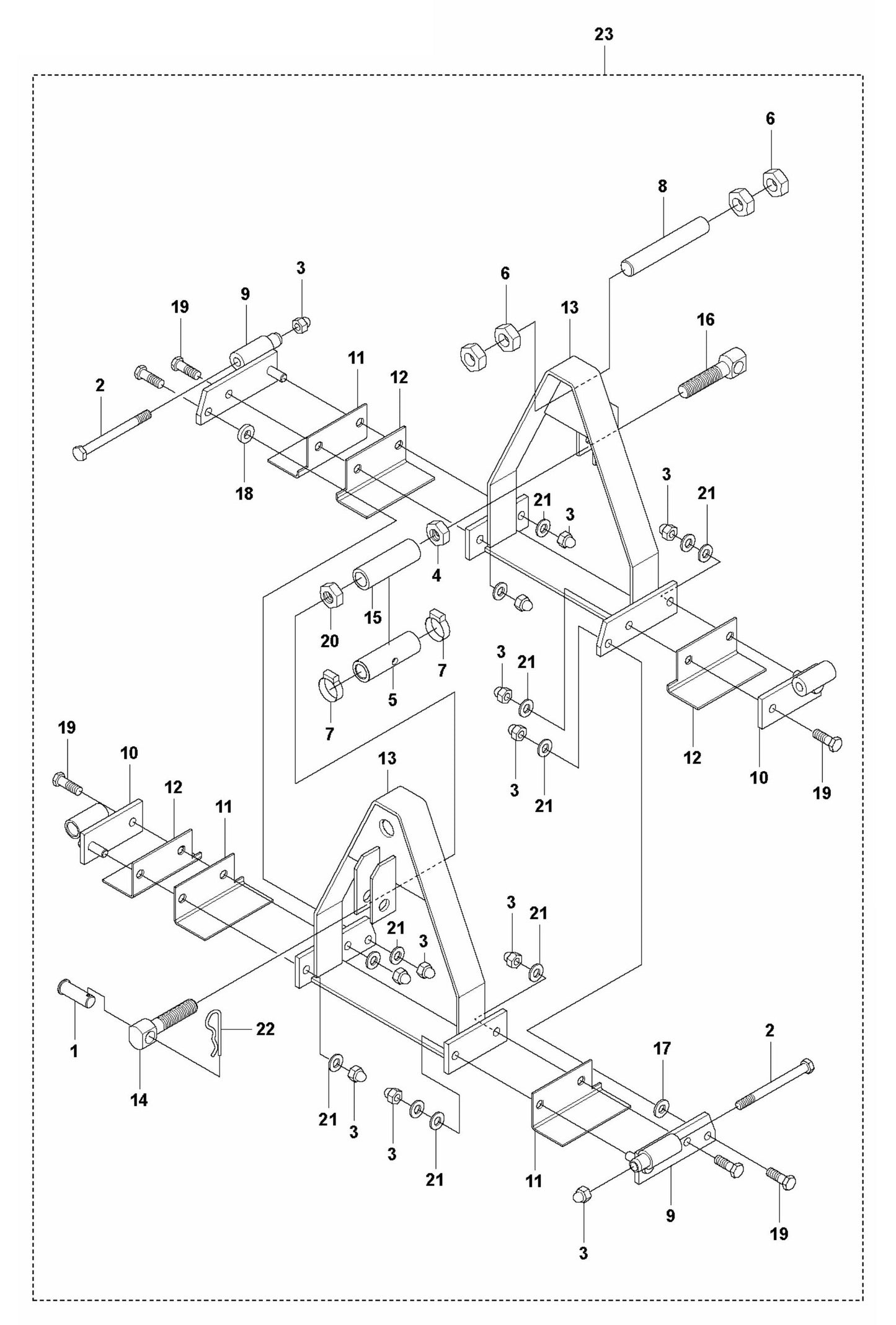 BT 90 Pneumatic Crown Invert Bracket-Pneumatic Assembly Parts