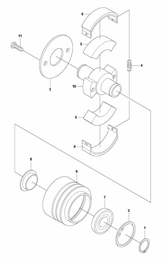 BT 90 Pneumatic Centrifugal Clutch Assembly Parts