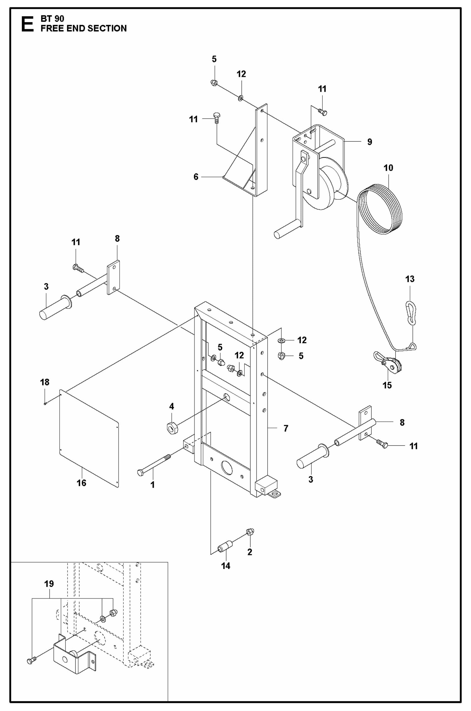 BT 90 Free End Section Assembly Parts