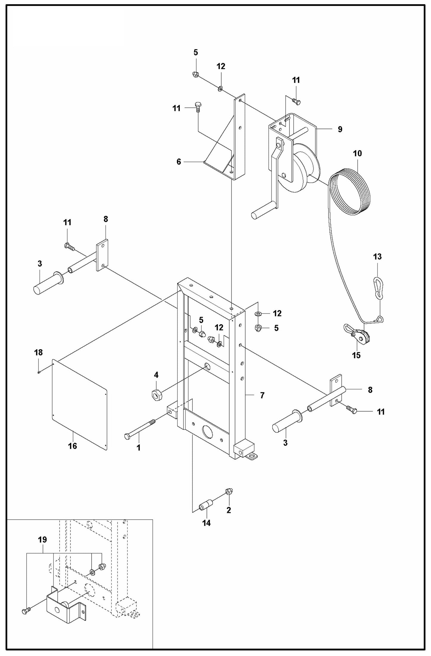 BT 90 Pneumatic Free End Section Assembly Parts