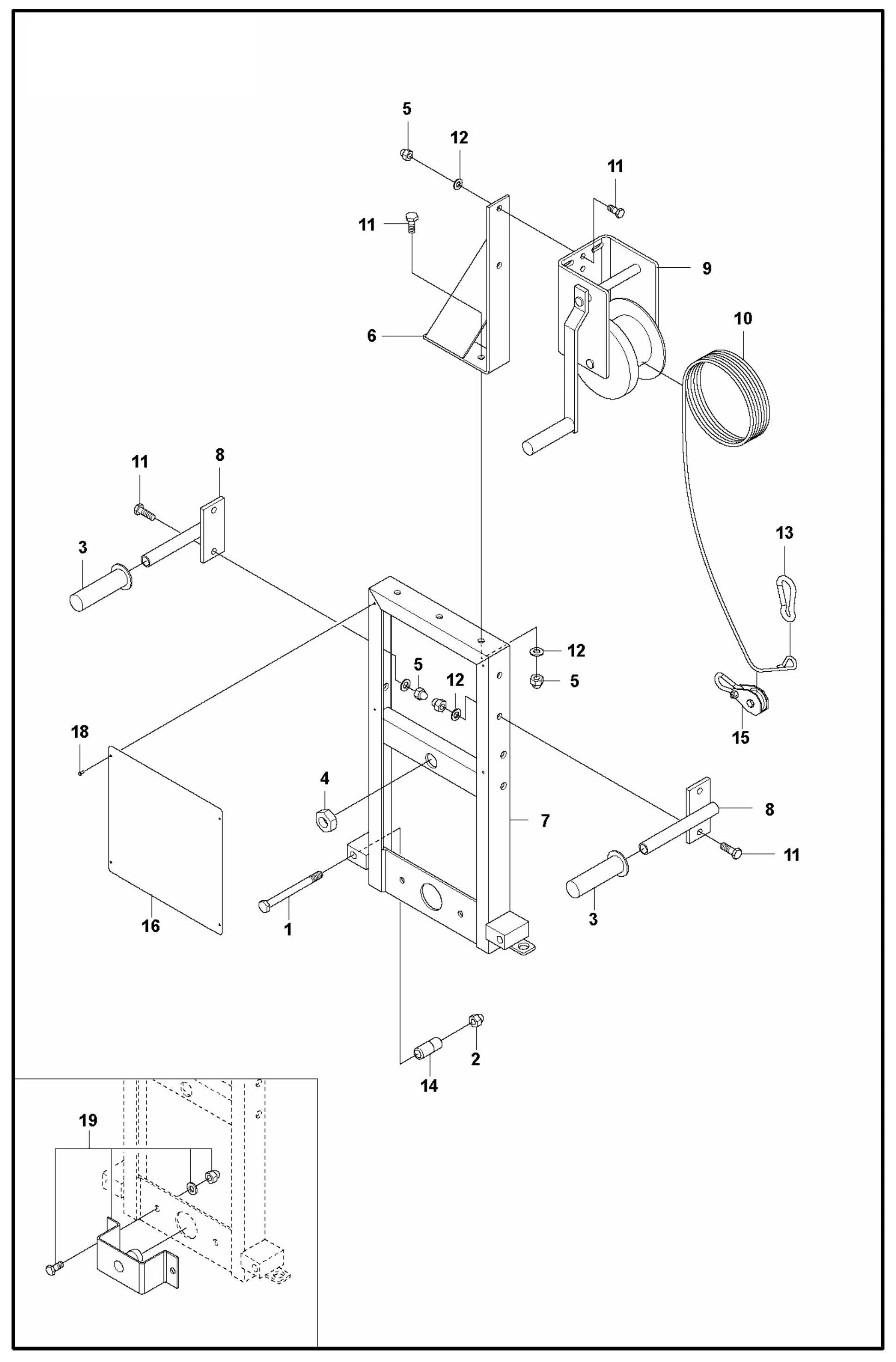 BT 90 Pneumatic Free End Section Assembly Parts