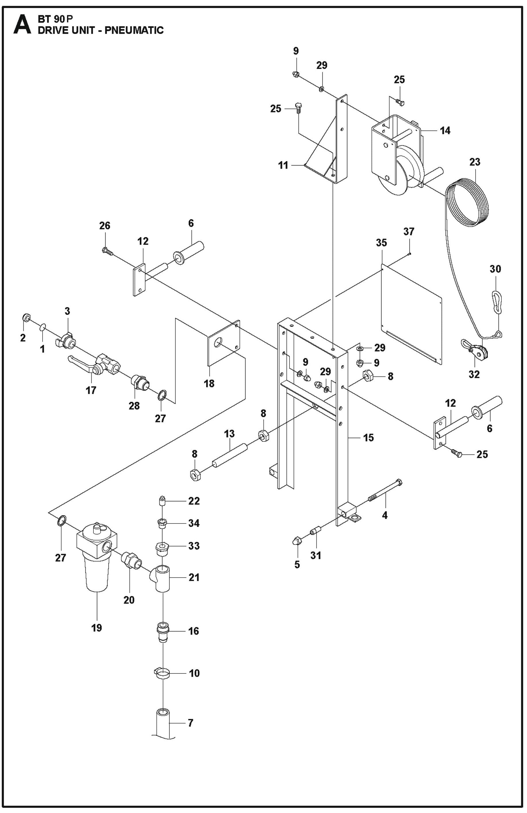 BT 90P Drive Unit For BT 90 P Truss Screed By Husqvarna