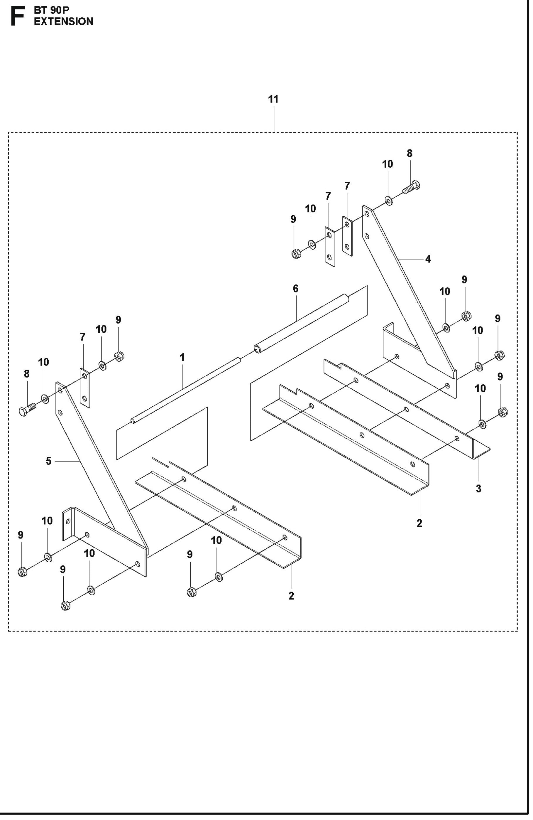 BT 90P Extension For BT 90 P Truss Screed By Husqvarna