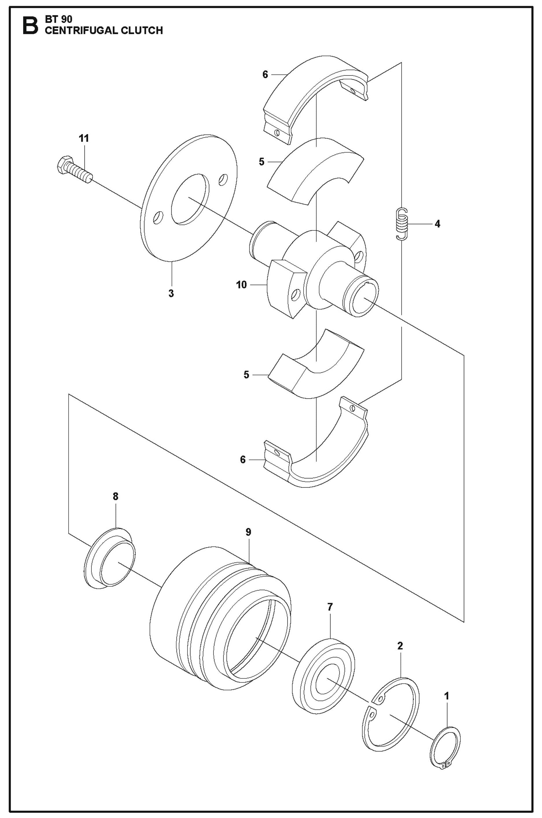 Centrifugal Clutch For BT90 Pneumatic Truss Screed By Husqvarna