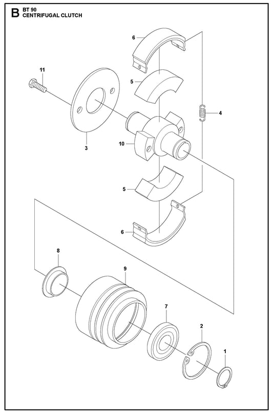 Centrifugal Clutch For BT90 Pneumatic Truss Screed By Husqvarna