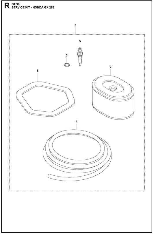 Service Kit Honda GX 270 For BT 90 Screed Section By Husqvarna
