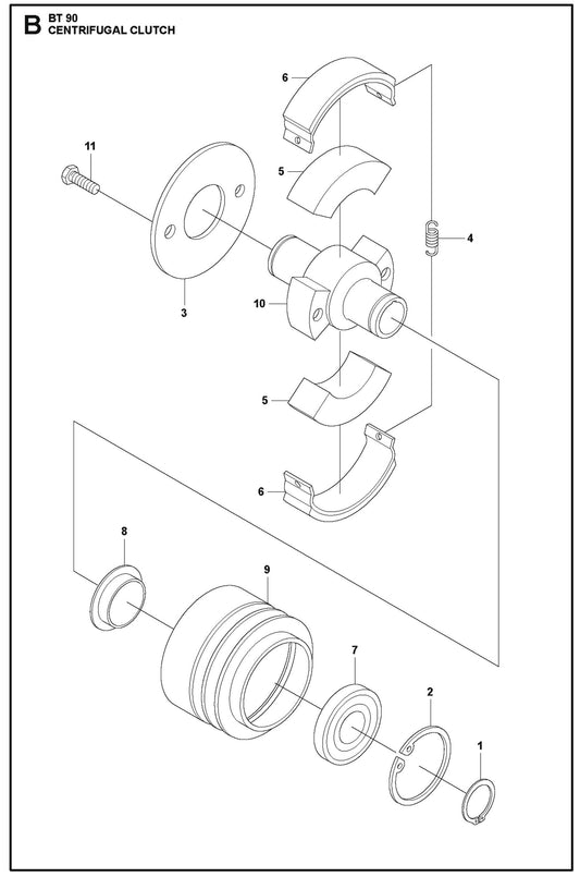 Centrifugal Clutch For BT90 Screed Sections By Husqvarna