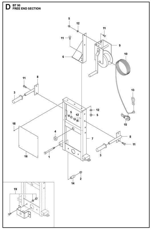 Free End Section For  BT90 Screed Section By Husqvarna