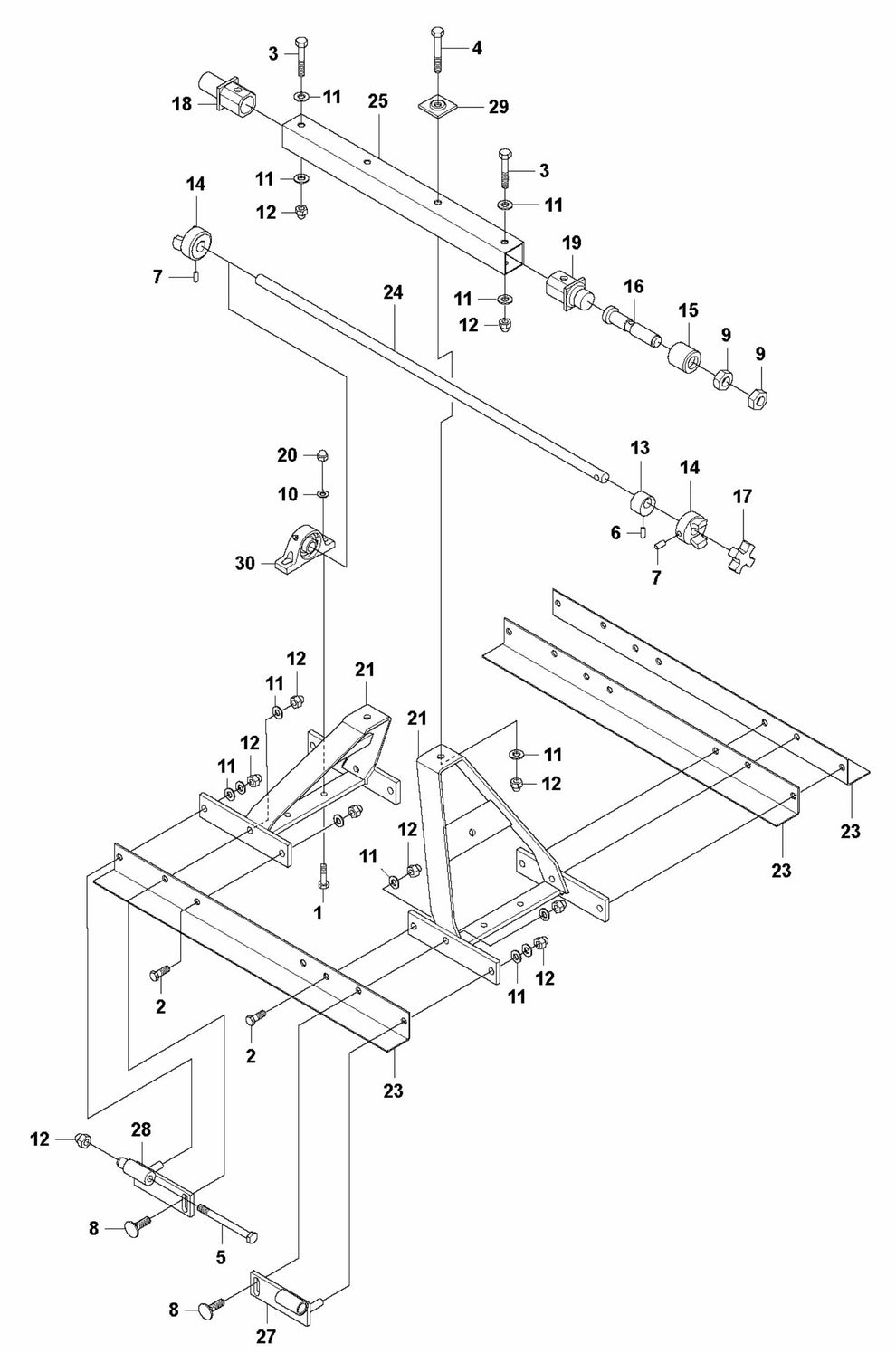 BT 90P Screed Sections 0.75M Electric/Petrol Assembly Parts