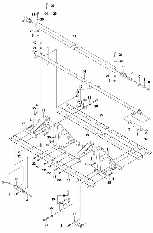 BT 90P Screed Sections 2M-Pneumatic Assembly Parts