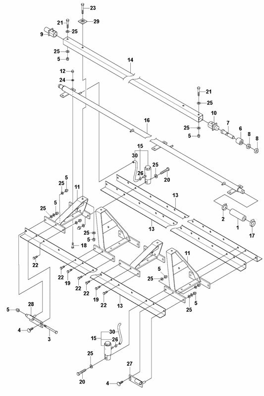 BT 90P Screed Sections 3M-Pneumatic Assembly Parts