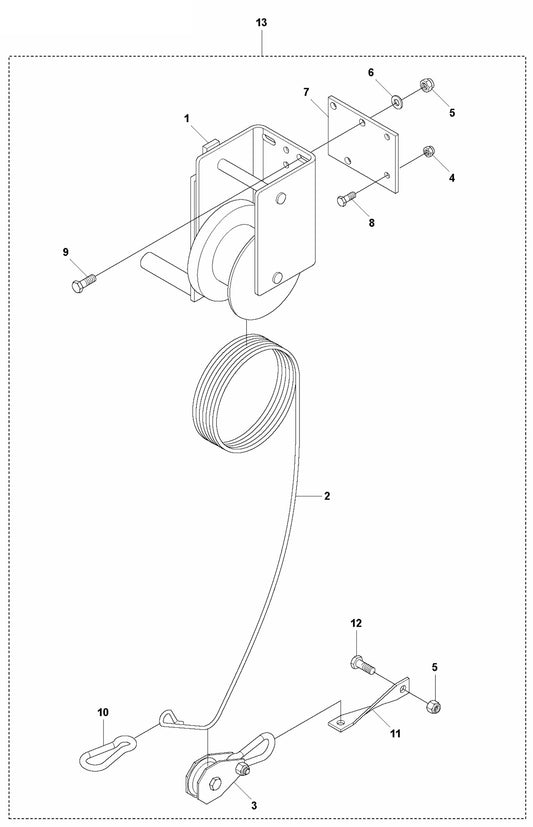 BT 90P Extra Hand Winch Assembly Parts