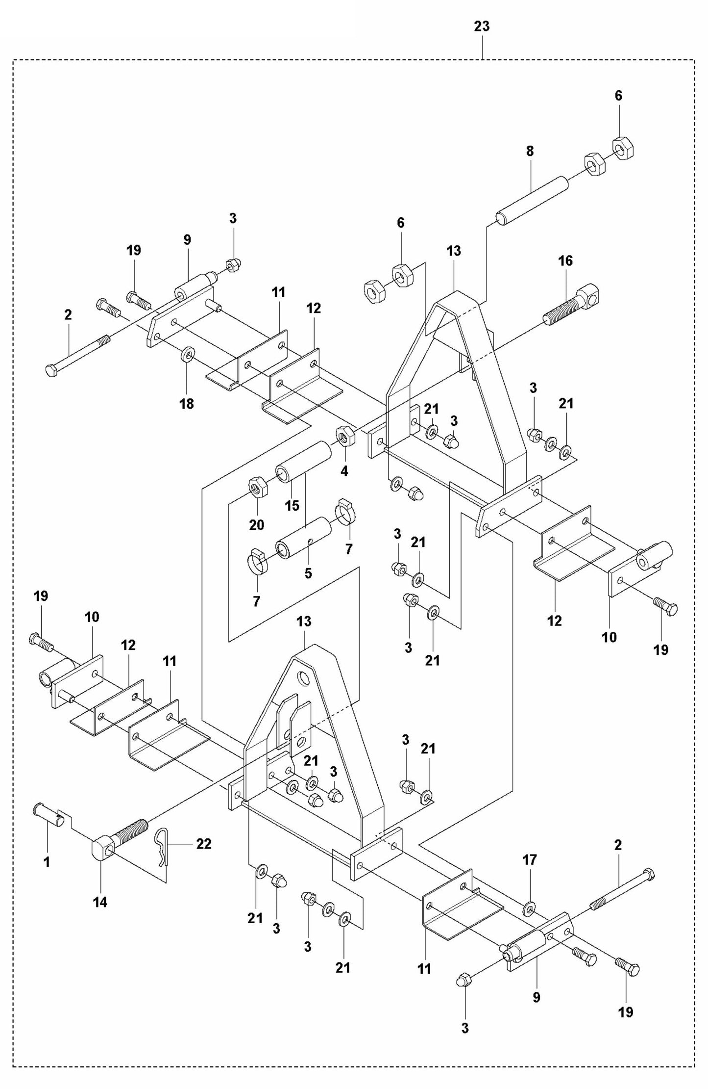 BT 90P Crown Invert Bracket-Pneumatic Assembly Parts