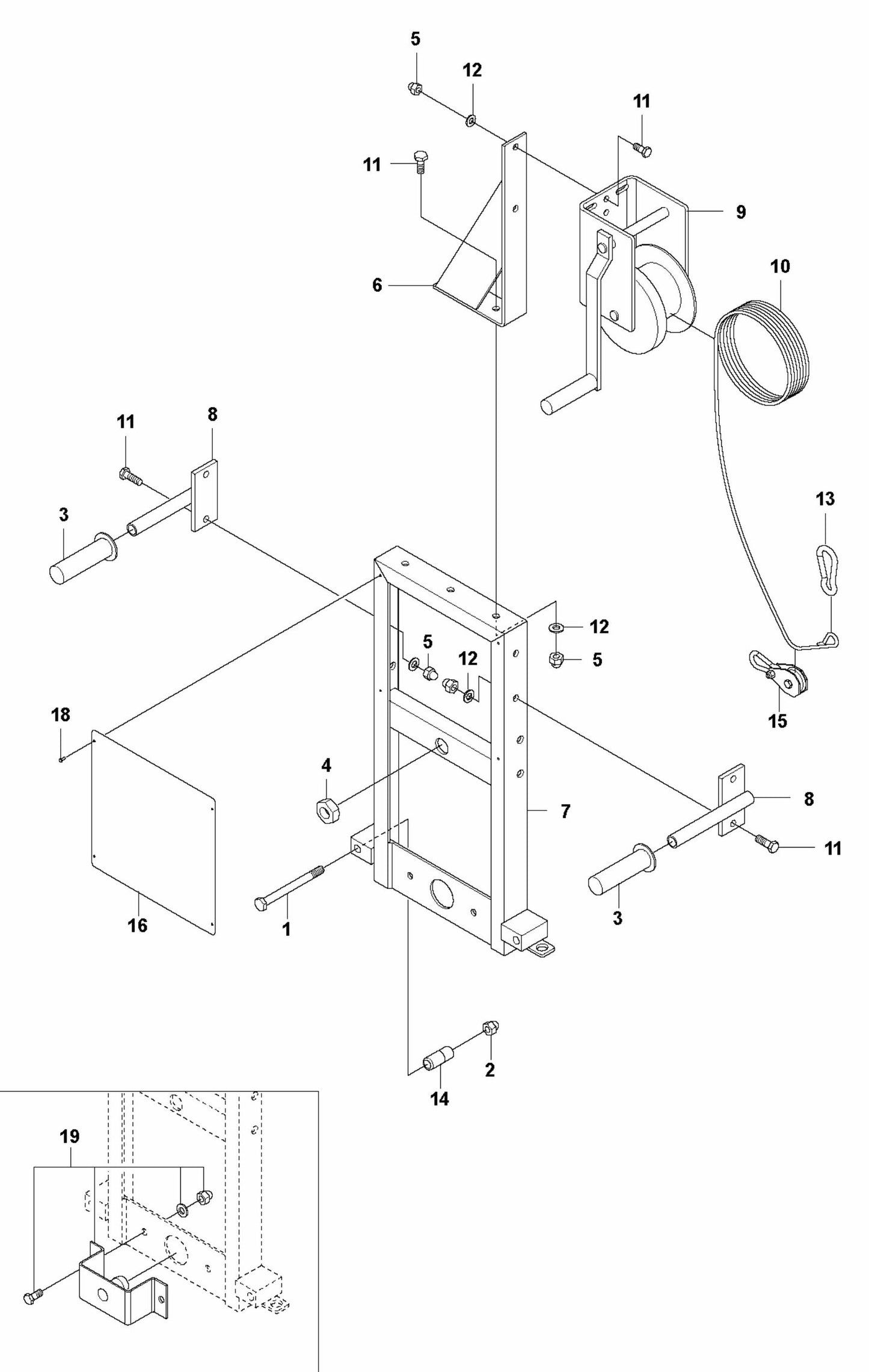 BT 90P Free End Section Assembly Parts