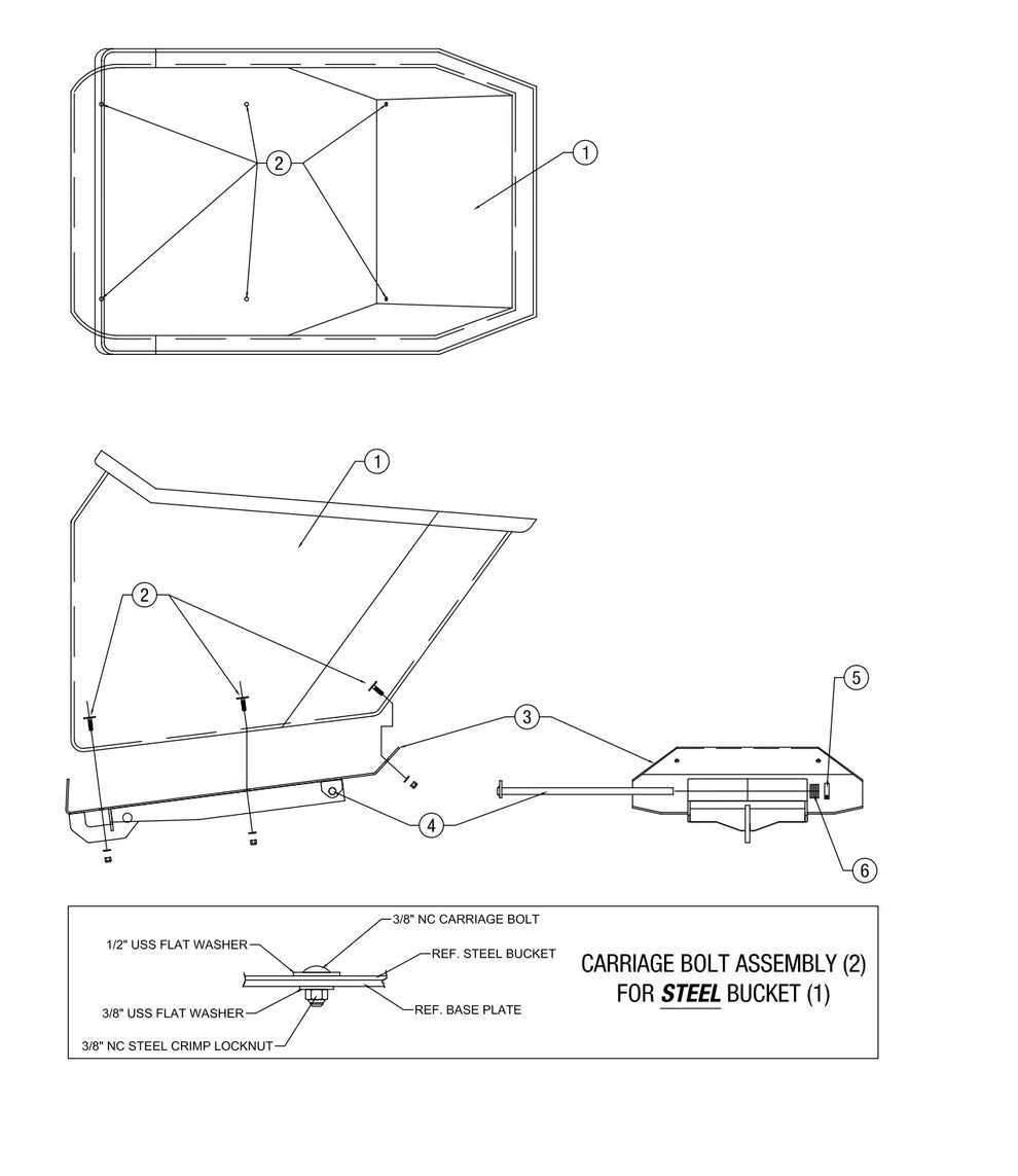 AW16-H &amp; AW21-H Bucket &amp; Base Assembly Parts By Allen Engineering