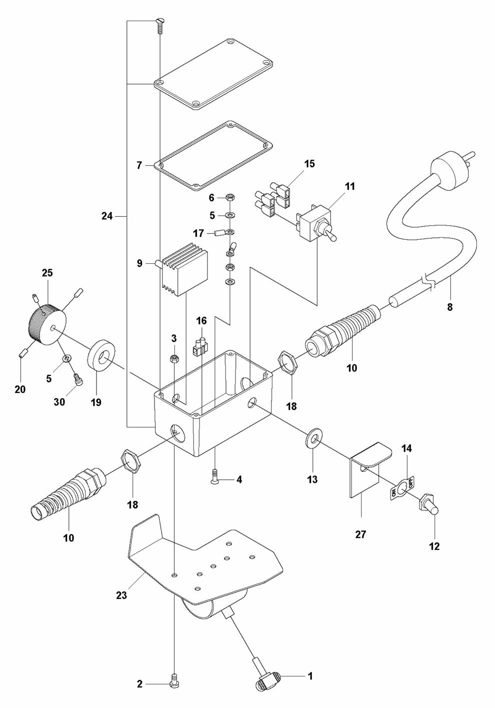 BV 20E,BV 20G,BV 20H Switchbox Assembly Parts