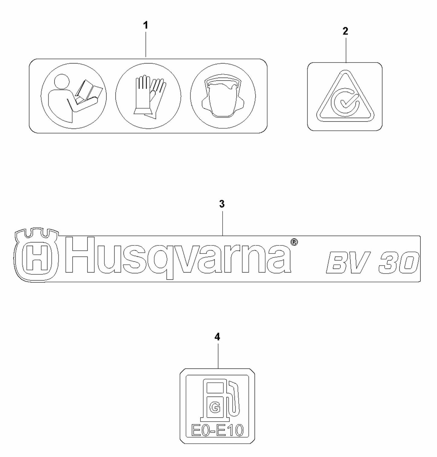 BV 30 Decals Assembly Parts
